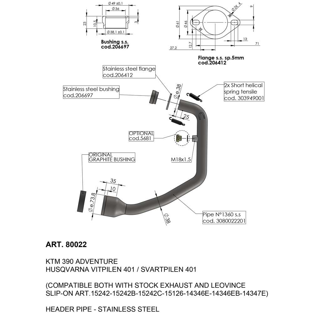 LeoVince Slip-On Exhaust for Husqvarna Svartpilen 401