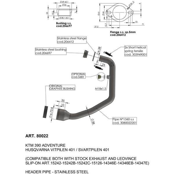 LeoVince Slip-On Exhaust for Husqvarna Svartpilen 401
